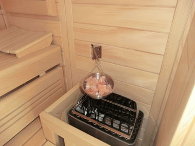 Sauna-Foto mit Multicup-Salzverdampfer